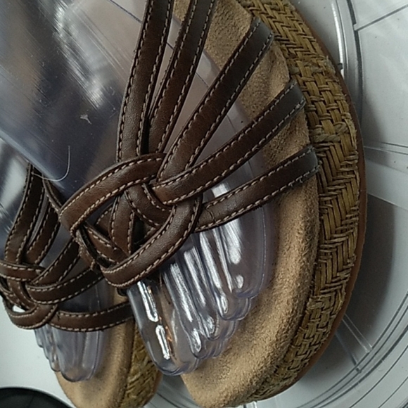 Vintage 1990s Y2K Mudd square toe chunky mule wedges 9M - Picture 5 of 9